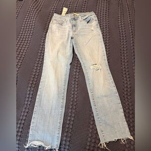 Light Blue Distressed Women Jeans